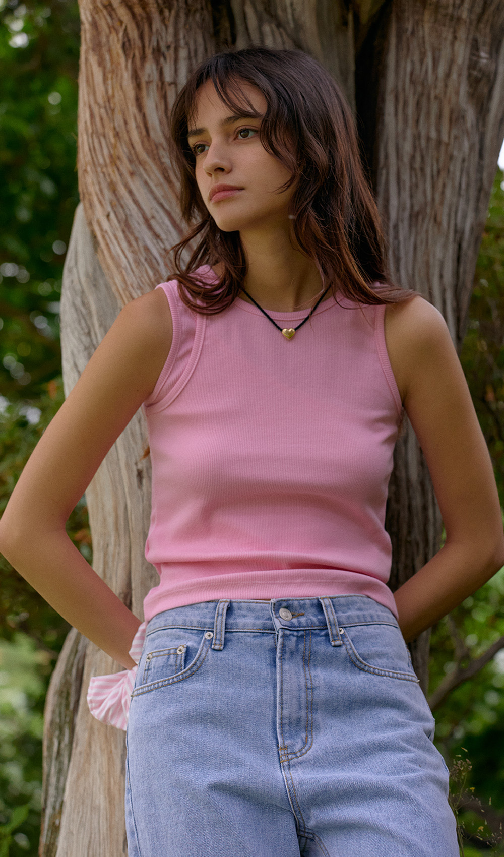 cut-out sleeveless top(Pink) 자체제작브랜드,30대여성의류,
